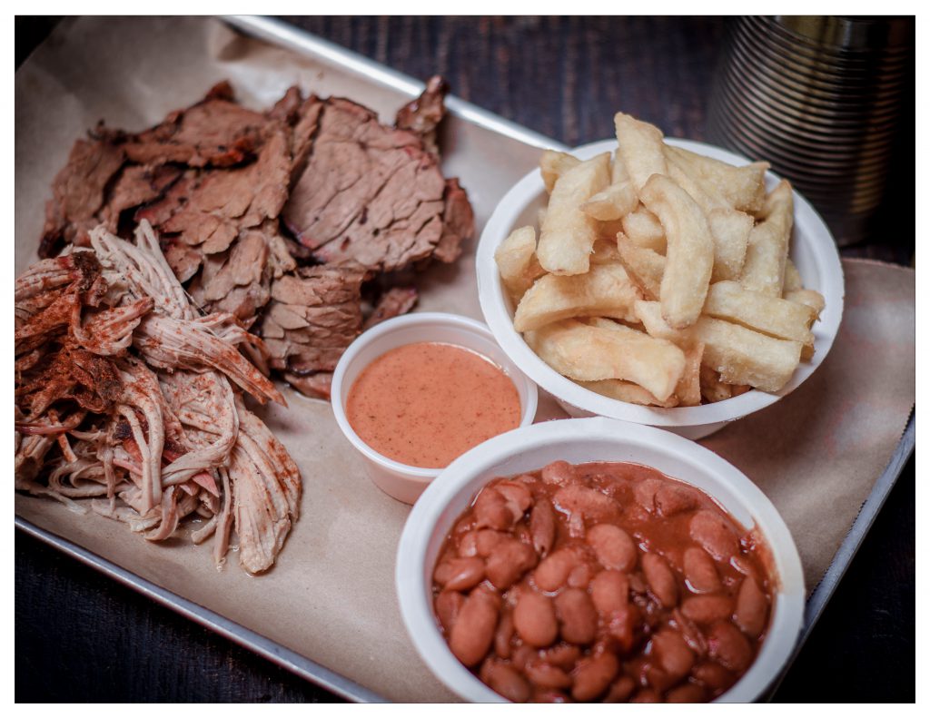 pulledporkbrisketbeanschips Bison